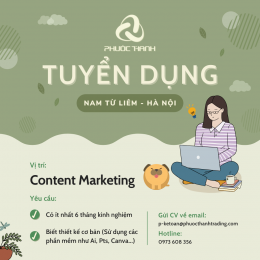 Tuyển dụng nhân viên Content Marketing 03/2022