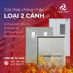 Cửa thép chống cháy 2 cánh - Cửa chống cháy Phước Thanh