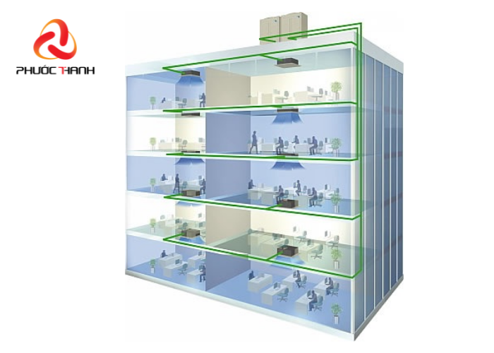 Hệ thống điều hòa trung tâm VRV sử dụng trong các tòa nhà cao tầng