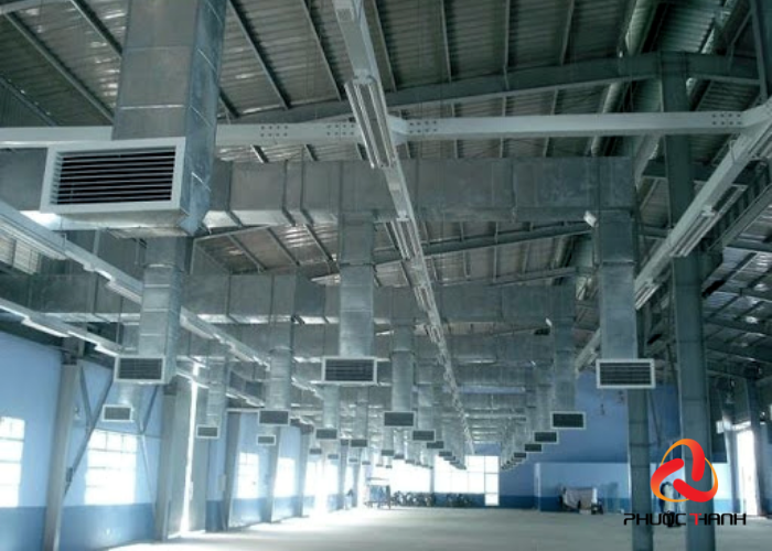 Ứng dựng hệ thống thông gió nhà xưởng qua đường ống dẫn gió