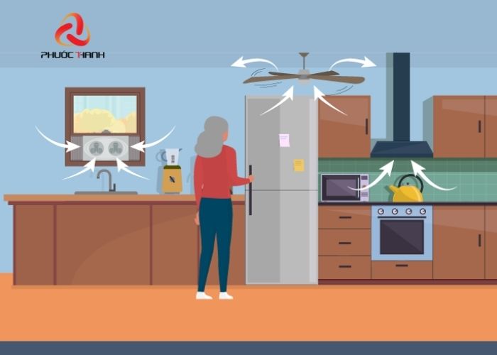 Cải thiện hệ thống thông gió và lọc khí bằng cách thường xuyên mở cửa ra vào, cửa sổ