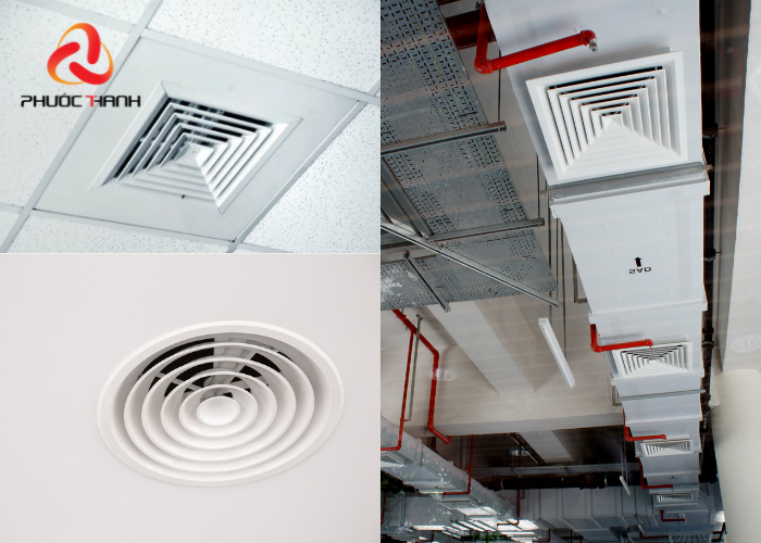 Cửa gió khuếch tán được ứng dụng phổ biến trong các công trình