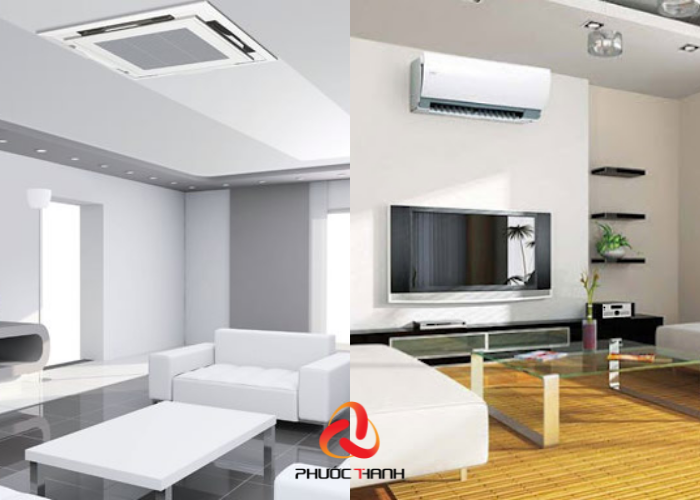 Tùy thuộc vào nhu cầu của gia đình để lựa chọn điều hòa treo tường hoặc điều hòa âm trần