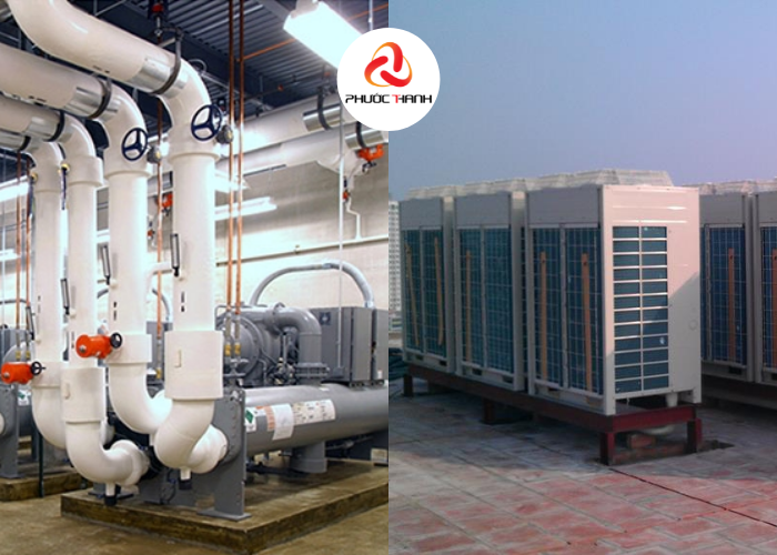 Hệ thống điều hòa trung tâm chia thành 2 loại chính là VRV và Chiller